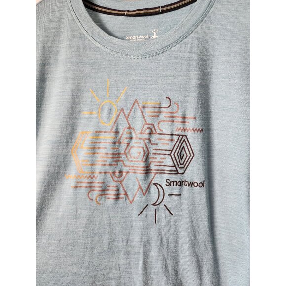 Smartwool wave blue heart mountain reflection merino sport 150 tee S - Picture 2 of 6